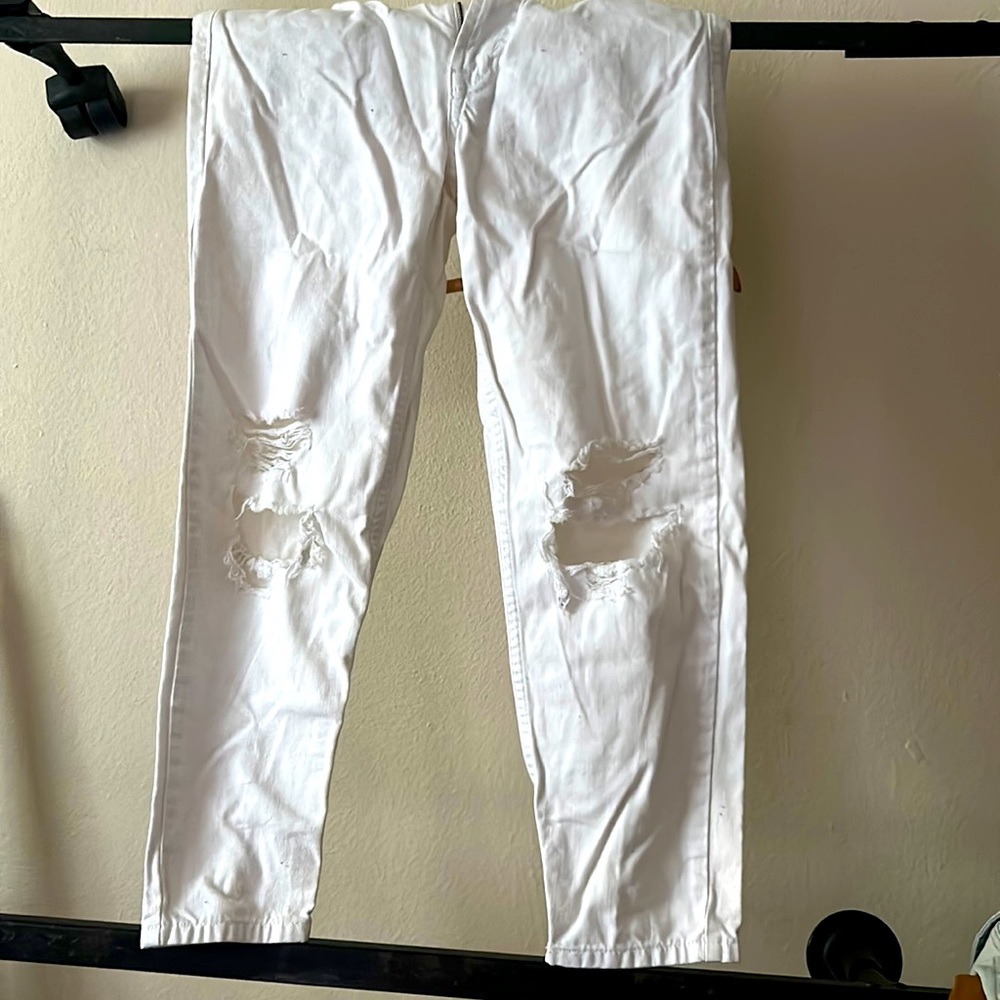 Worn out jeans white from topshop